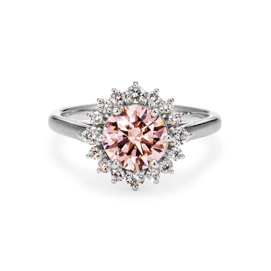 ピンクダイヤモンド(ラボグロウン) K18/PTリング・フロレゾン