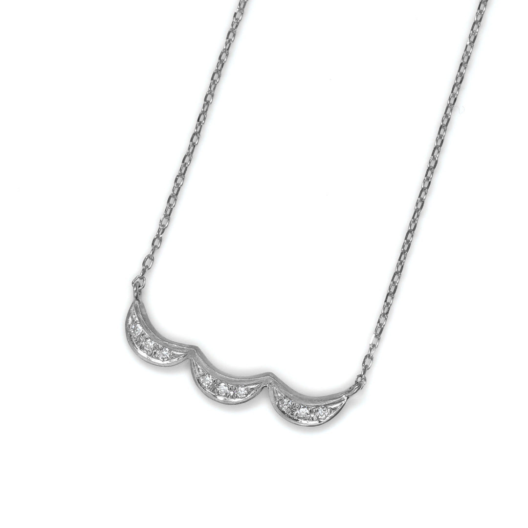 【在庫限り・即日発送】ダイヤモンド K18/PTネックレス・シフォン