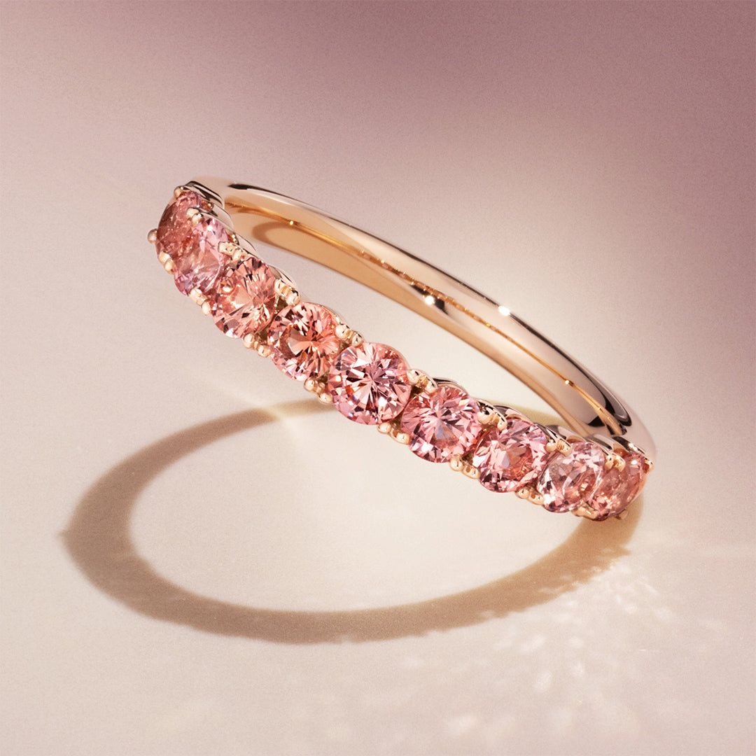 【店舗限定】パパラチアサファイア・K18リング・エマL