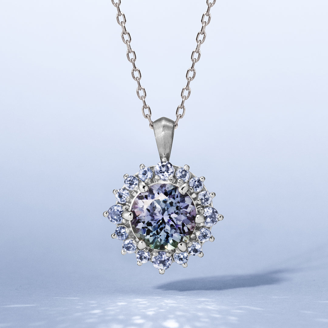 【GINZA SIX店先行販売】タンザナイト×タンザナイト K18/PTペンダントトップ・フロレゾン