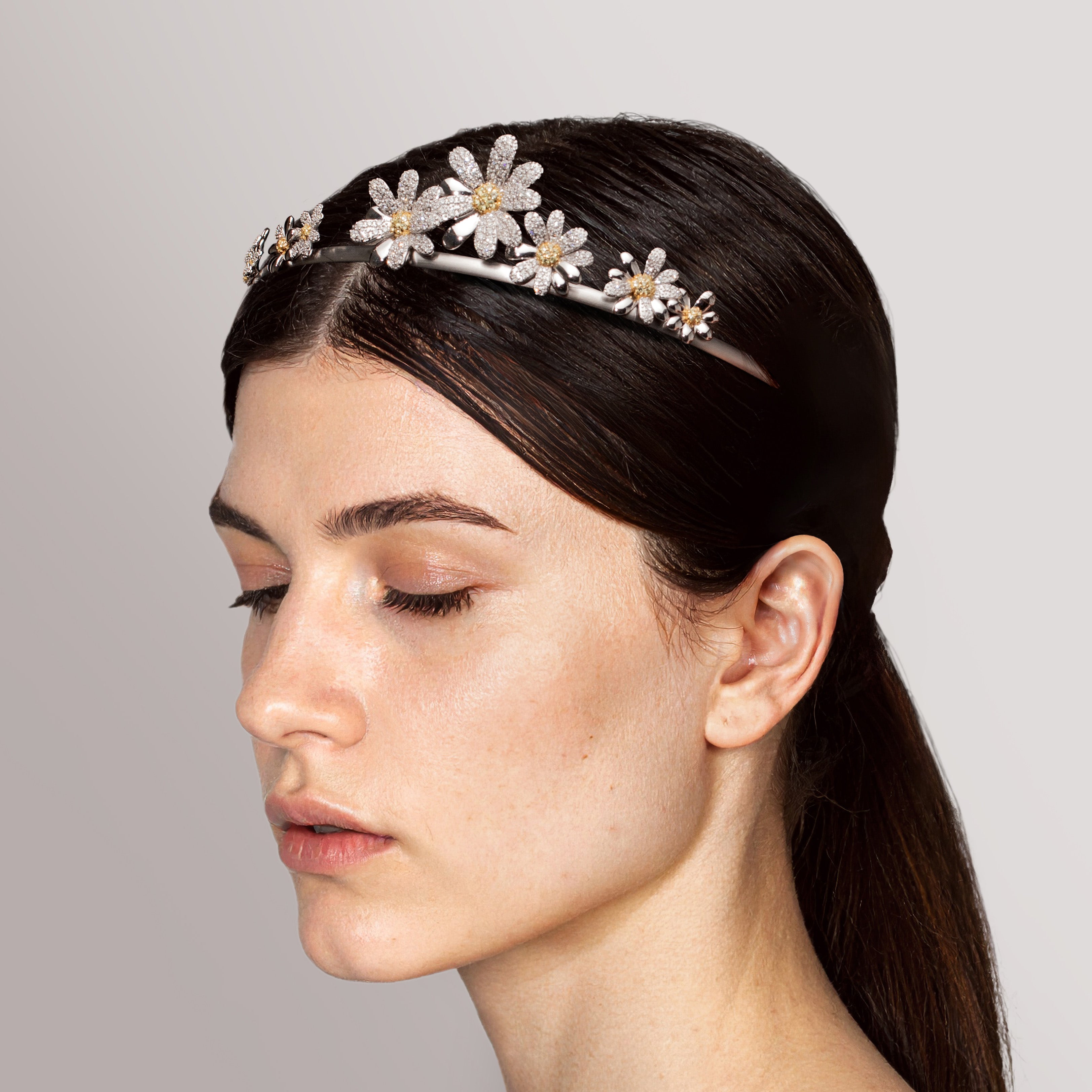 【店舗限定】ダイヤモンド×イエローサファイア×シルバー925×K18イエローゴールドティアラ・フルール