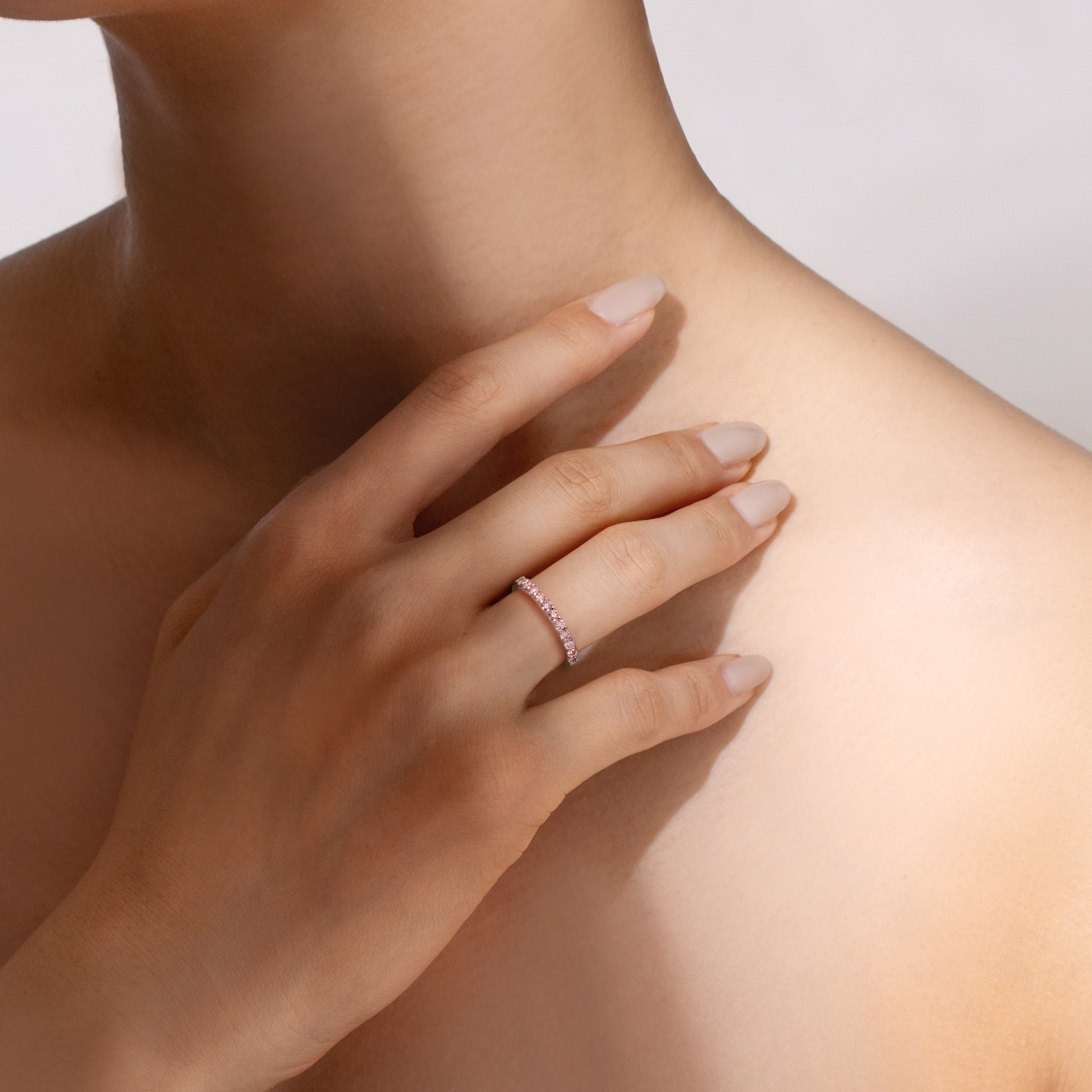 【即日発送】ピンクダイヤモンド(ラボグロウン) K18/PTリング・エマ