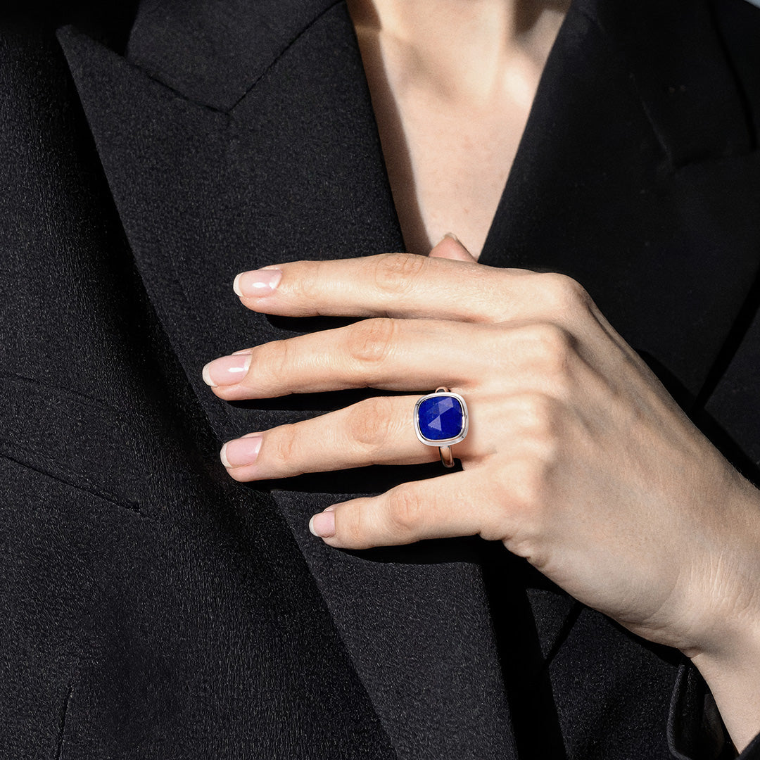 【即日発送】3カラーストーン SV925リング・ジオメア