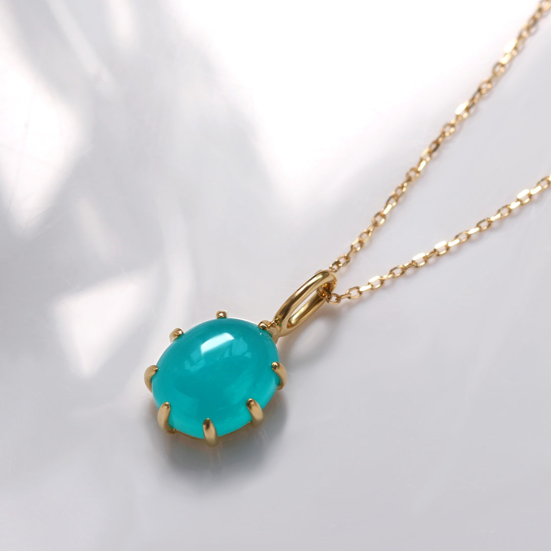 アマゾナイト(ペルー産)K18/PTペンダントトップ・セパージュ