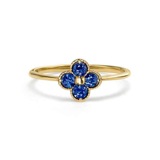 ブルーサファイア K10/K18/PTリング・アナイス