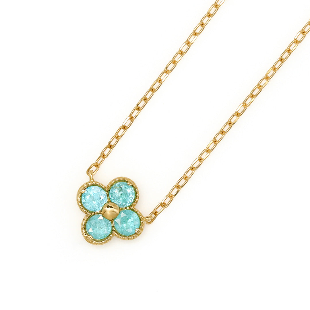 ビズー公式】パライバトルマリン ブラジル産 K18(18金) PTネックレス アナイス | 希少石カラーストーンのジュエリー