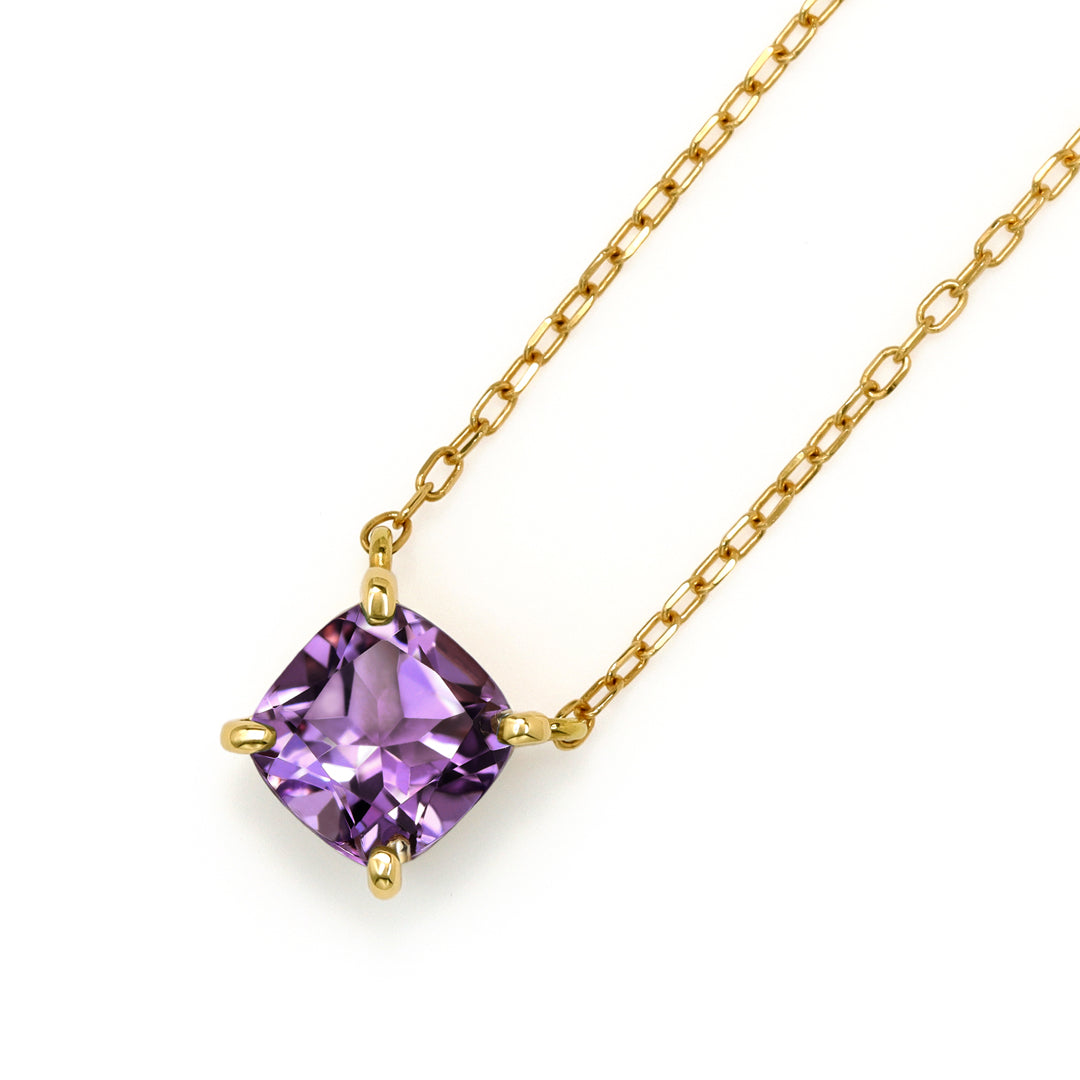 アメジスト(ライラックカラー) K18/PTネックレス・セラム | 2月