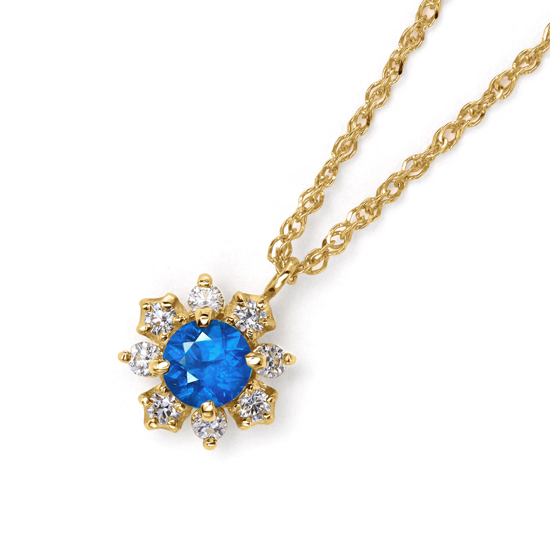 アウイナイト(ドイツ・アイフェル鉱山産)×ダイヤモンドK18/PTネックレス・フルリッテ