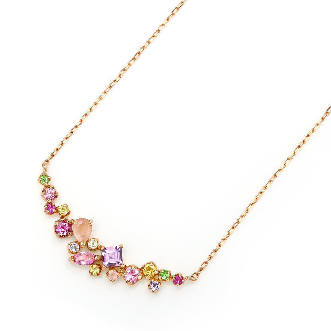 マルチカラージュエル K10/K18/PT ネックレス・サクラコフレ