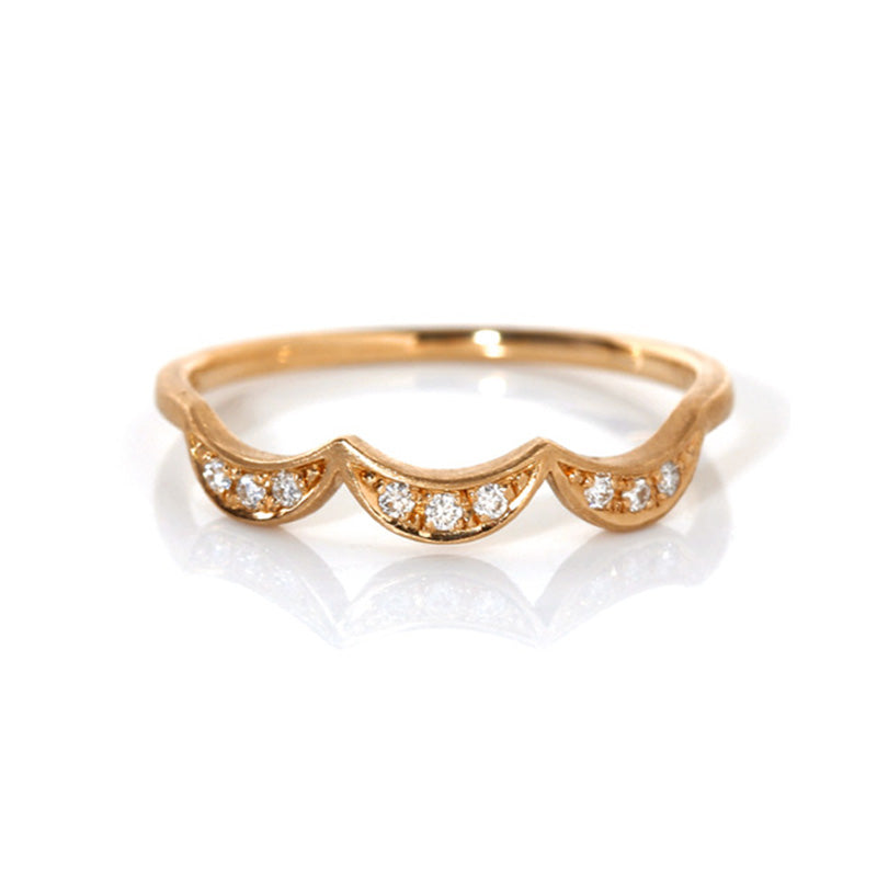 【在庫限り・即日発送】ダイヤモンド K18/PTリング・シフォン