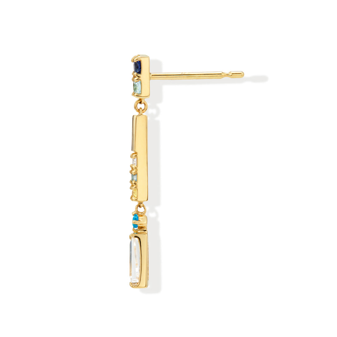 【Tales of Her】マルチカラージュエル K18ピアス(片耳)・ニュワイエ