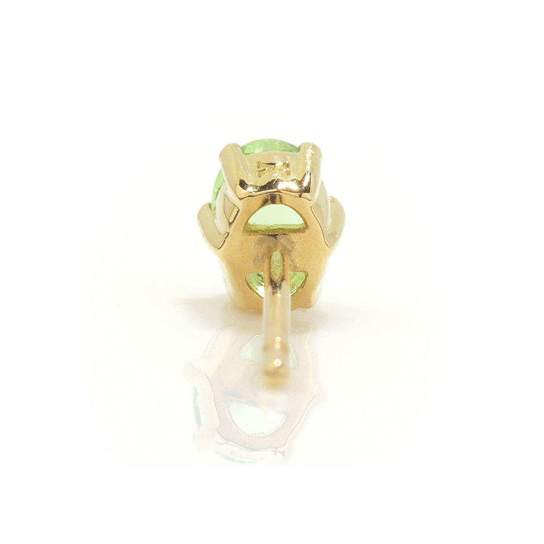 【在庫限り・即日発送】ミントグリーンガーネット K18/PT ピアス(片耳)・アミーユ