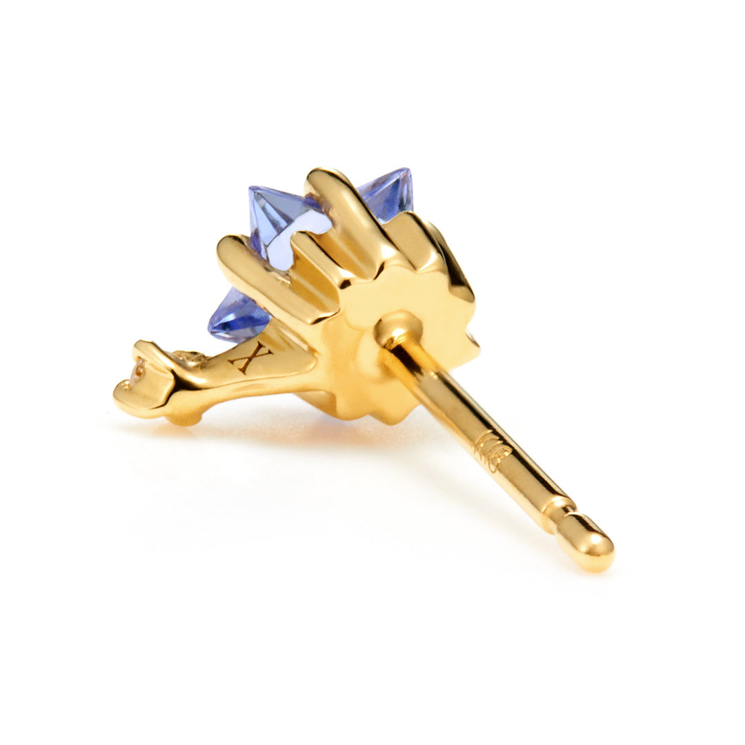 【即日発送】タンザナイト K18/K10ピアス(片耳)・アルガ