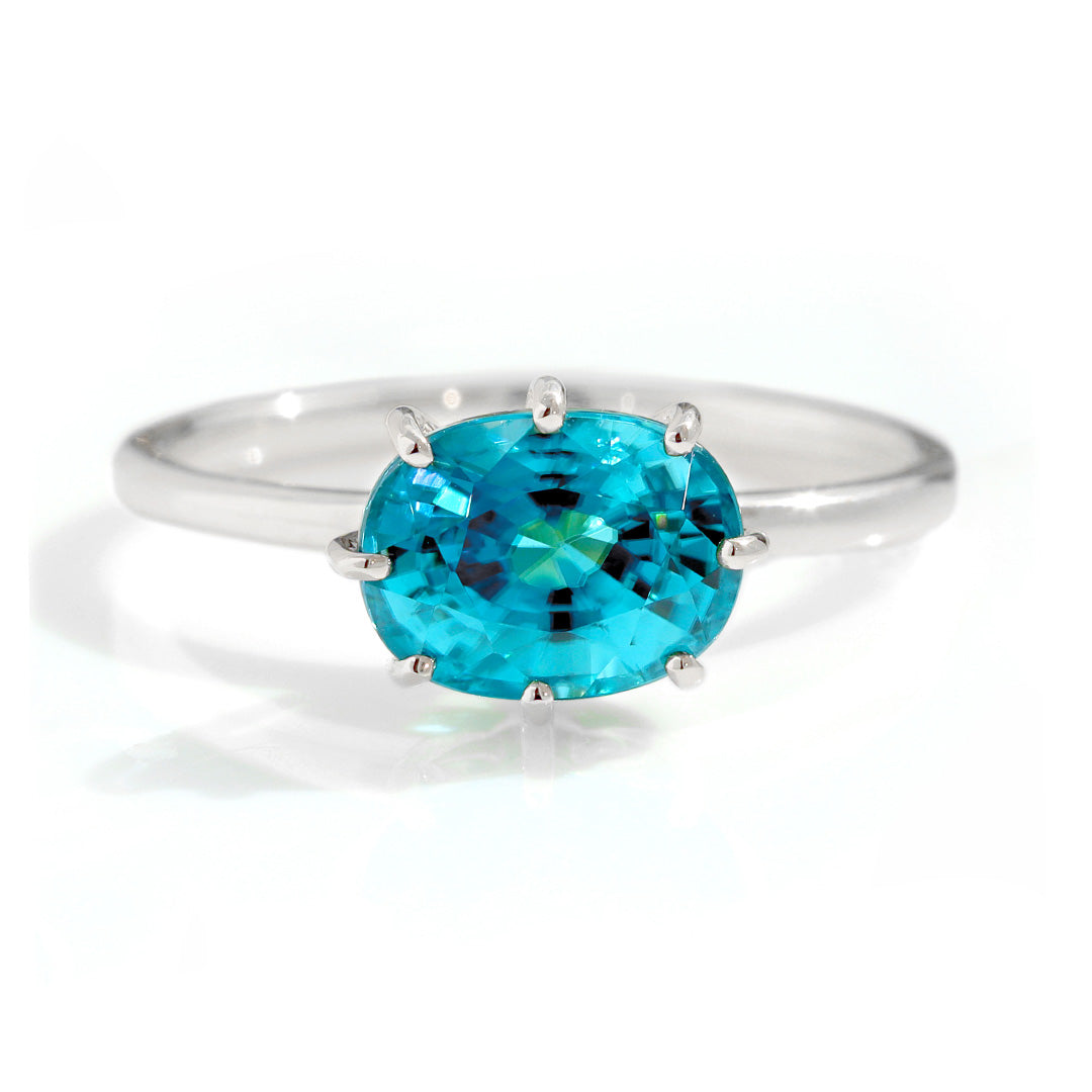 ブルージルコン K10/K18/PTリング・セパージュ