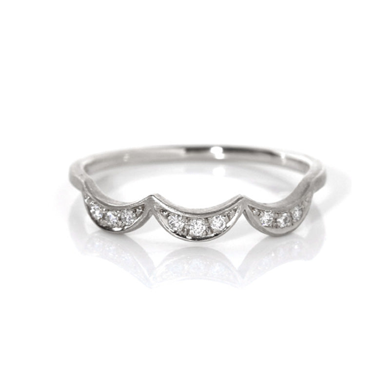 【在庫限り・即日発送】ダイヤモンド K18/PTリング・シフォン