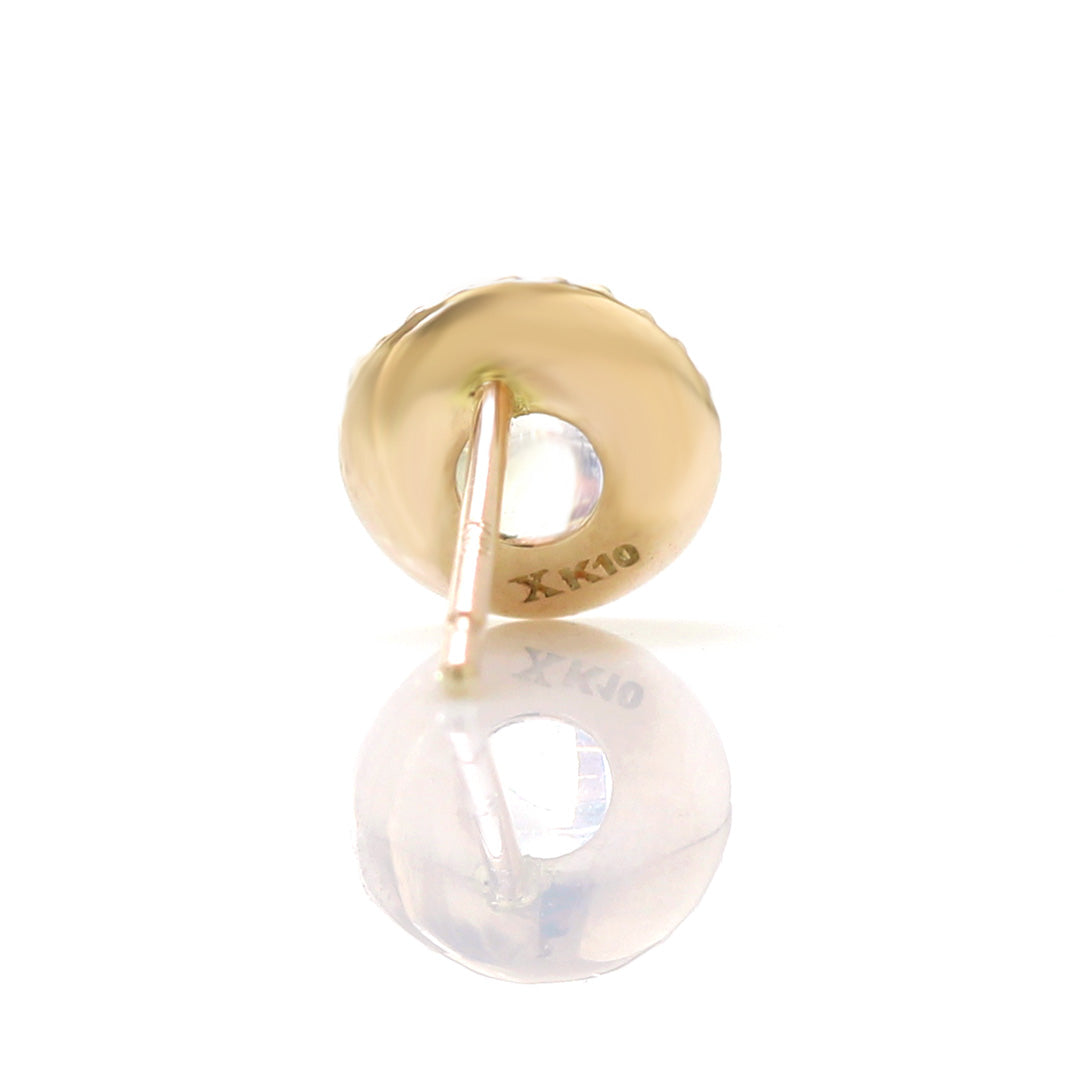 【在庫限り・即日発送】ブルームーンストーン×K10ピアス・エキューム