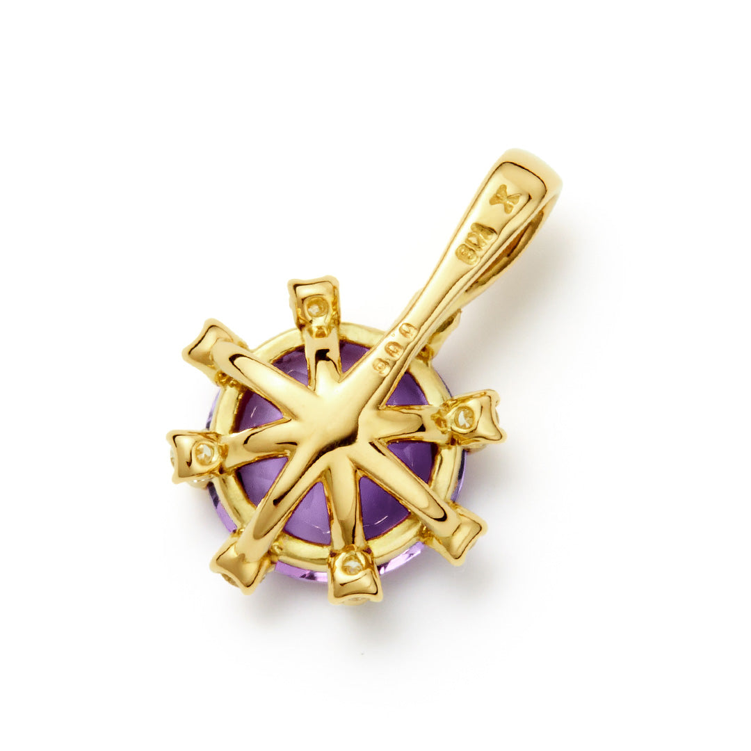 【店舗限定】アメジスト(カシャライ産)×ダイヤモンド K18 ペンダントトップ・ルミリエム