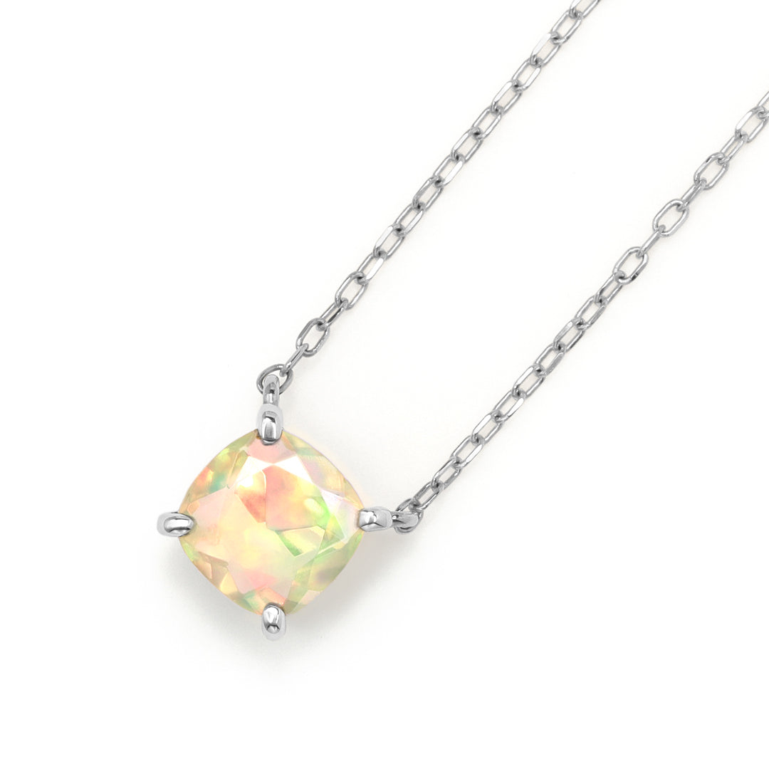 【即日発送】オパール(エチオピア産) K18/PTネックレス・セラム