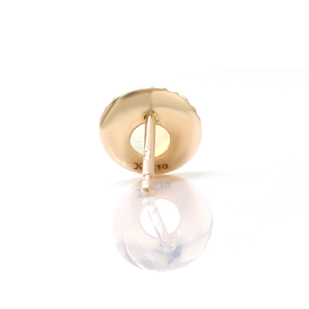 【在庫限り・即日発送】オパール(オーストラリア産) K10ピアス・エキューム