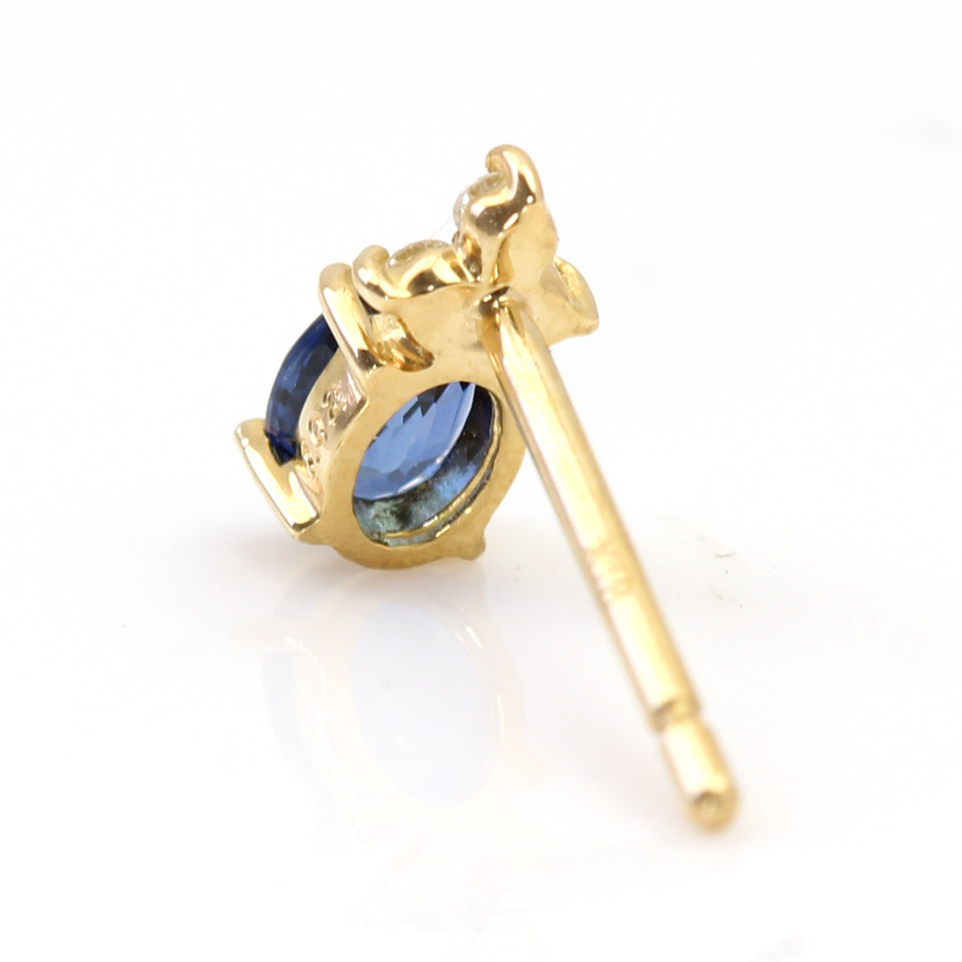 【在庫限り・即日発送】ブルーサファイア×ダイヤモンドK18/PTピアス・フラヴィ