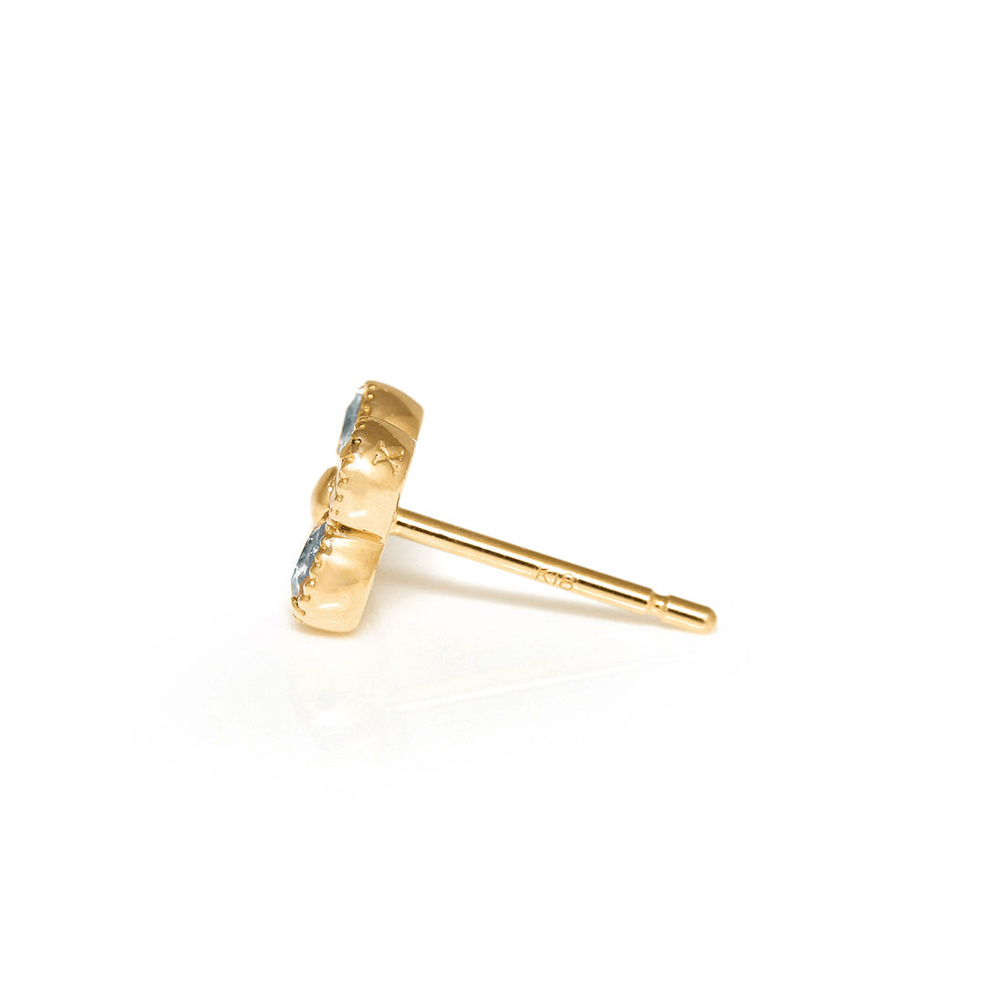 アクアマリン K10/K18/PTピアス(片耳)・アナイス