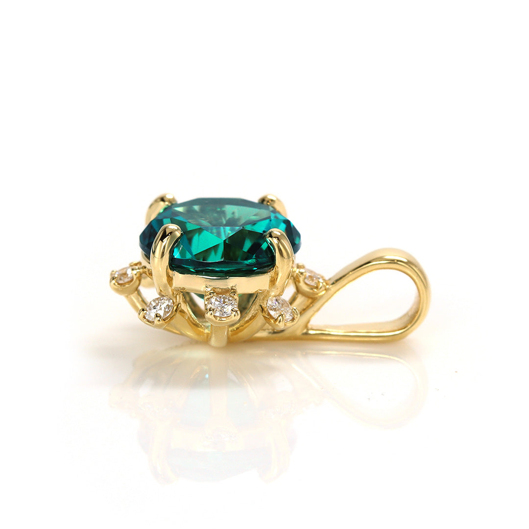 【即日発送】アレキサンドライト(ラボグロウン) K18/PTペンダントトップ・ルミリエム