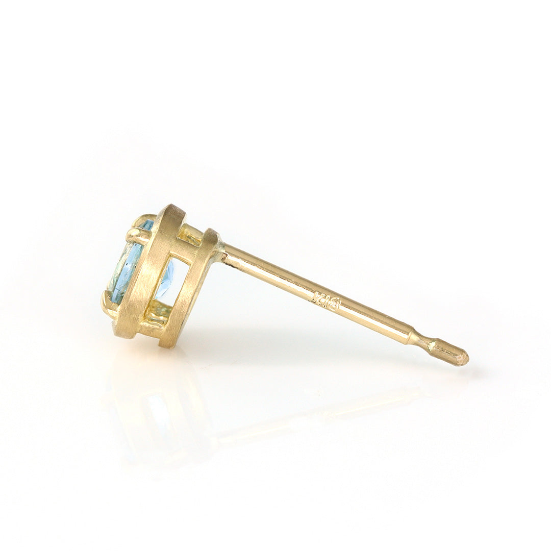 アクアマリン K10/K18/PTピアス(片耳)・セルマン