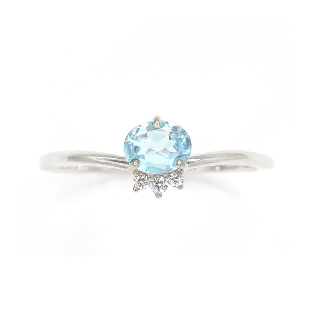 アクアマリン×ダイヤモンド K10リング・オルシェ