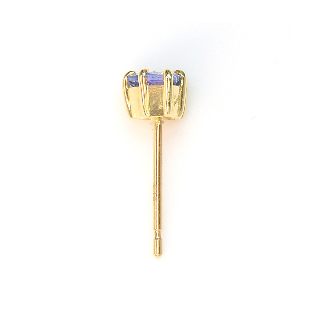 タンザナイト K18/PTピアス(片耳)・アミーユ