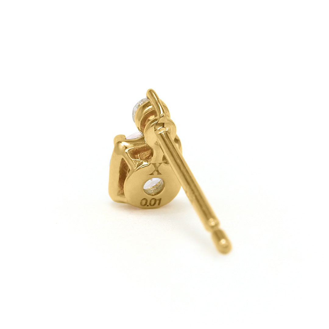 【即日発送】ロイヤルブルームーンストーン K10/K18/PTピアス(片耳)・リゼッテ
