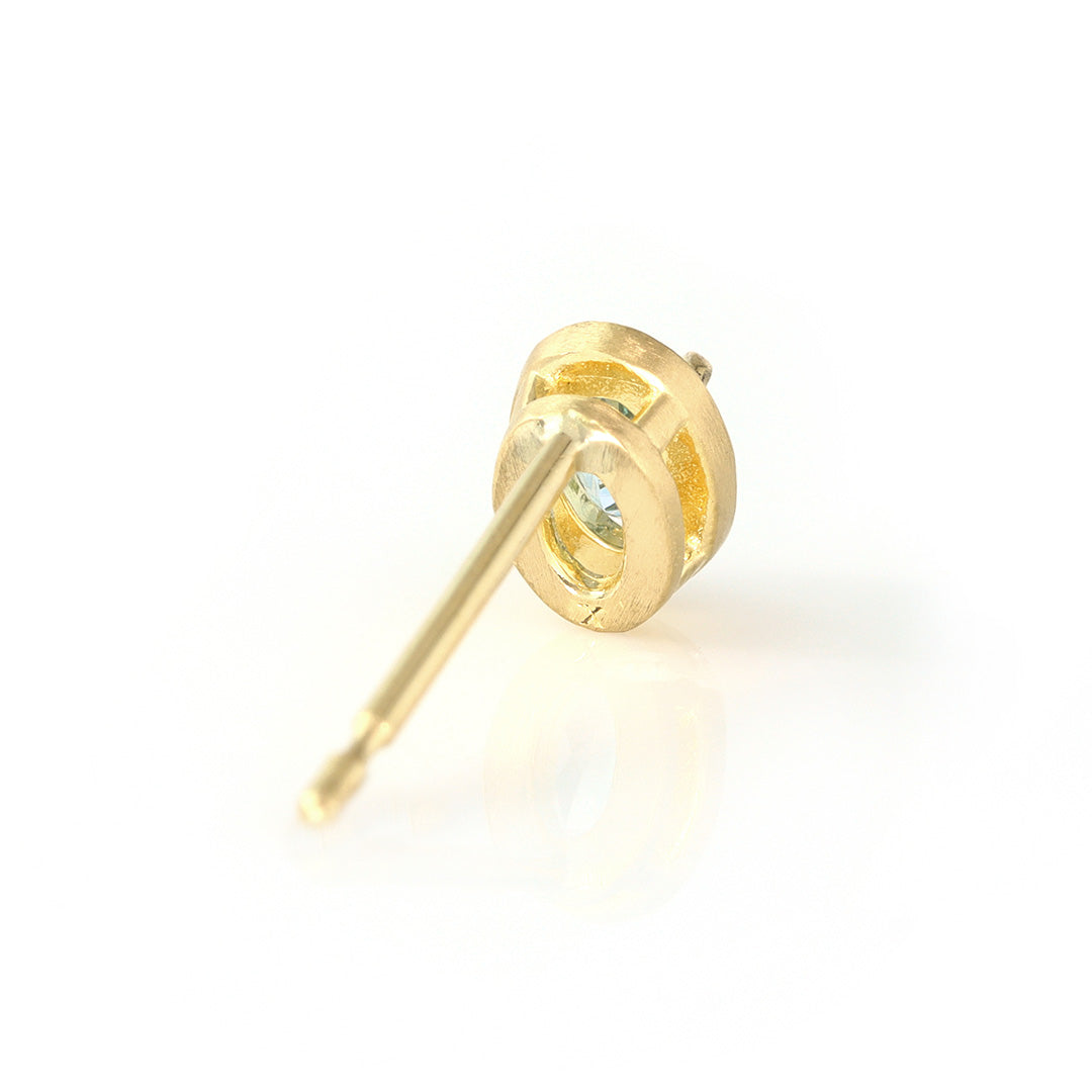 アクアマリン K10/K18/PTピアス(片耳)・セルマン
