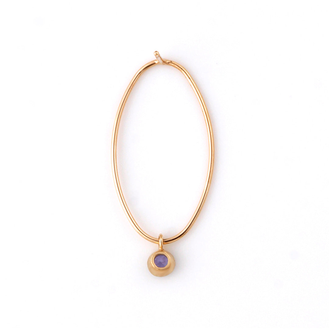 【在庫限り・即日発送】タンザナイトK10ピアス・エリプス