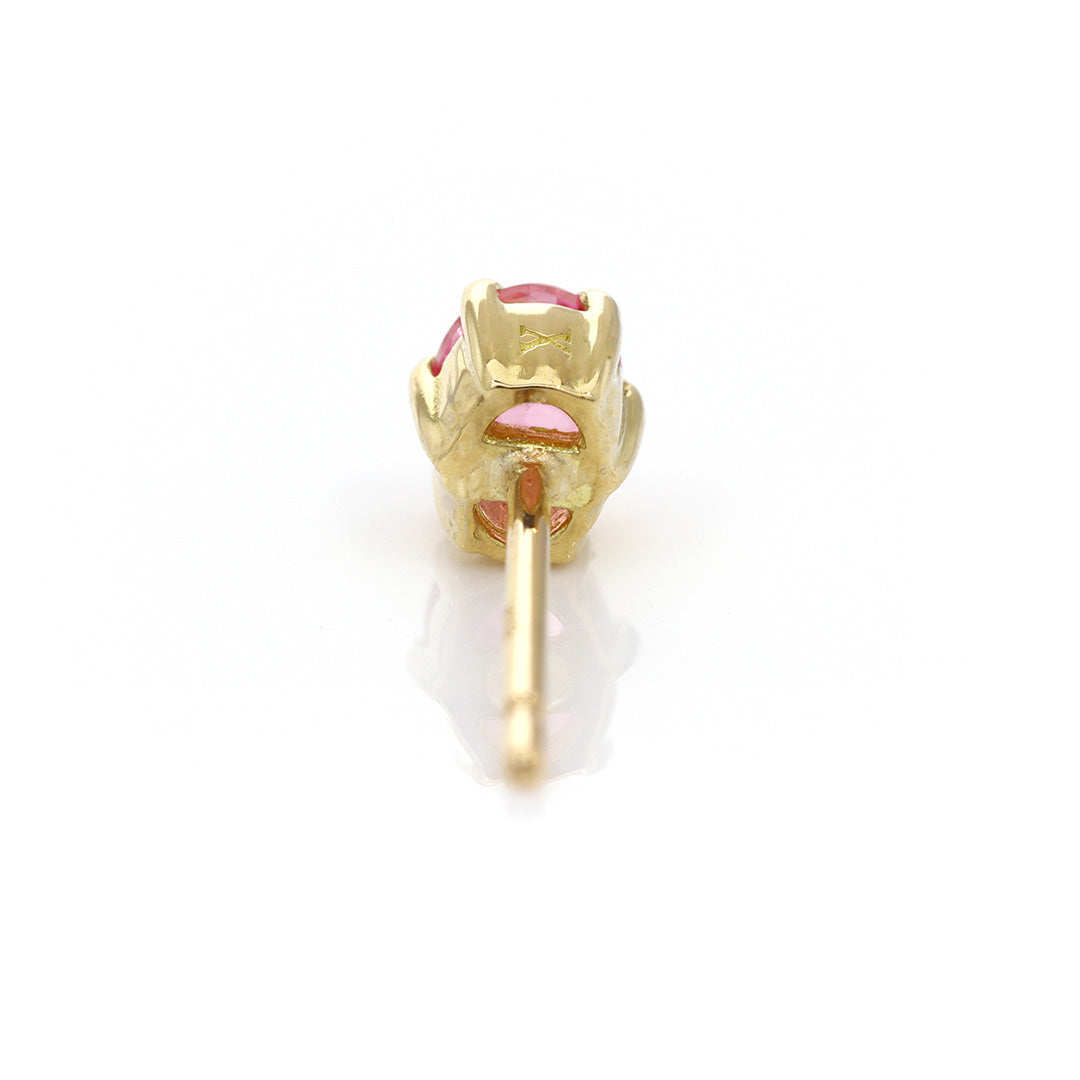 ピンクスピネル K18/PT ピアス(片耳)・アミーユ