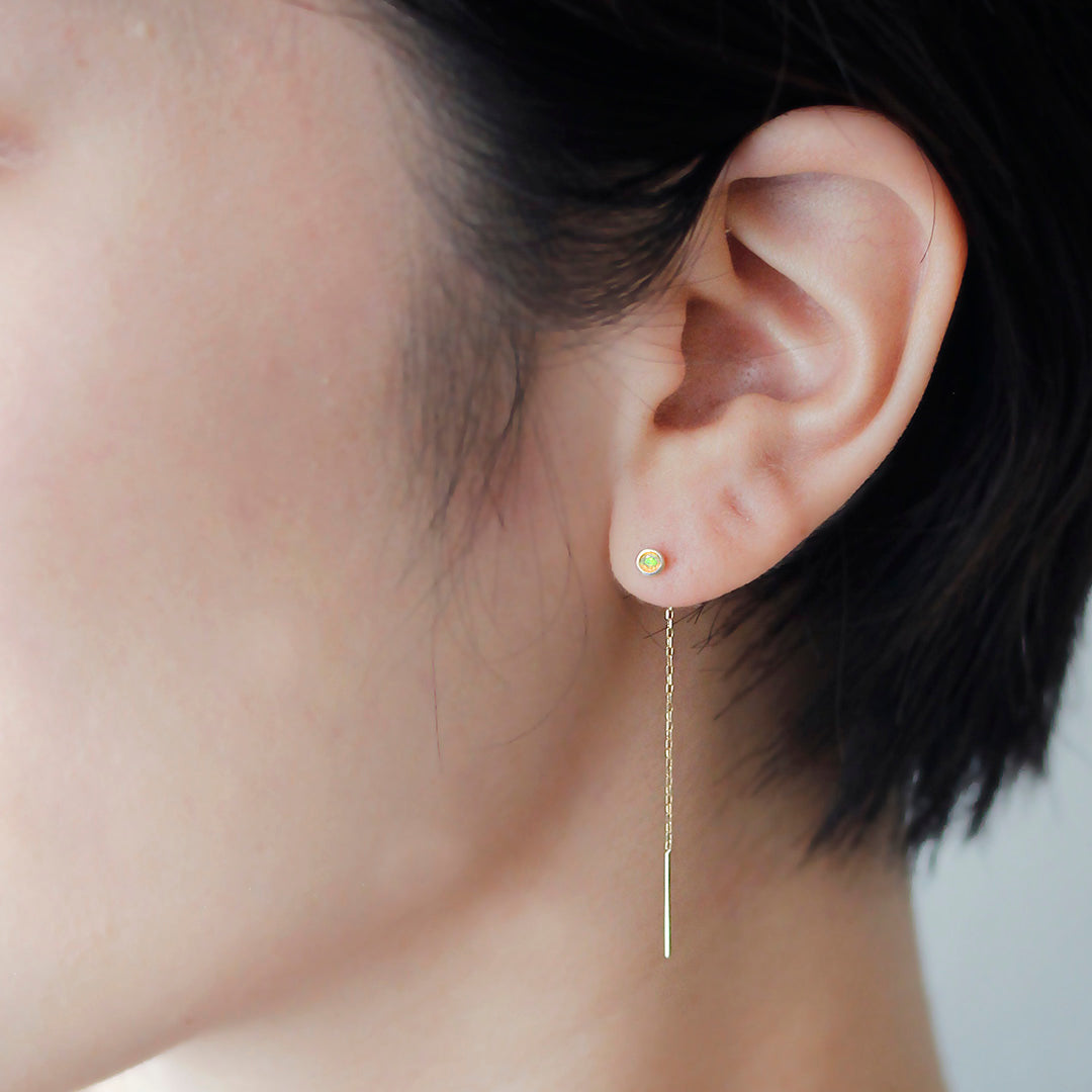 【在庫限り・即日発送】オパール(エチオピア産)K10ピアス・ミロワ