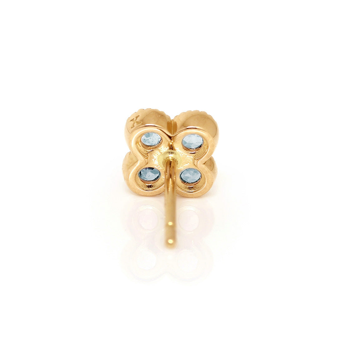 アクアマリン K10/K18/PTピアス(片耳)・アナイス