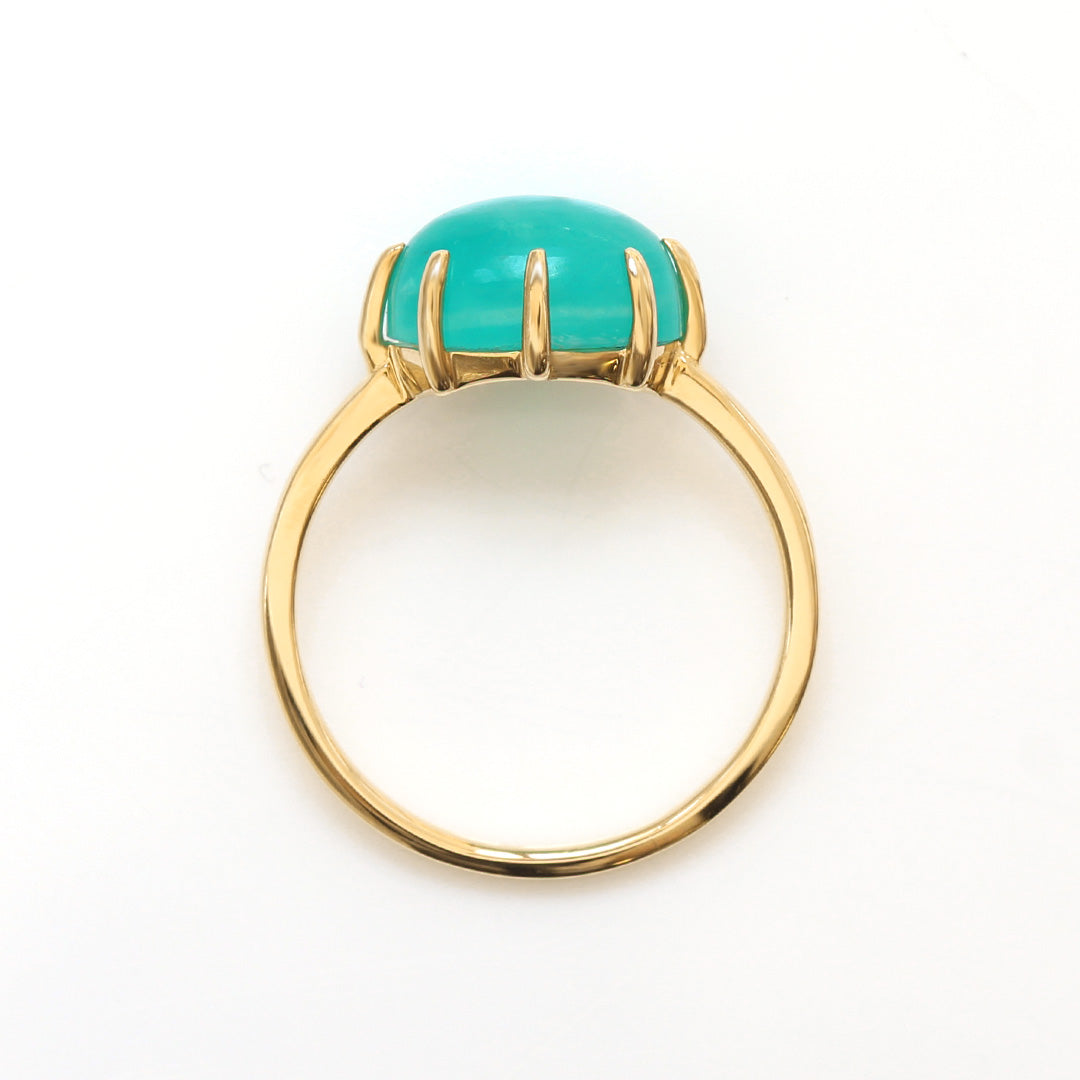 アマゾナイト(ペルー産)K18/PTリング・セパージュ