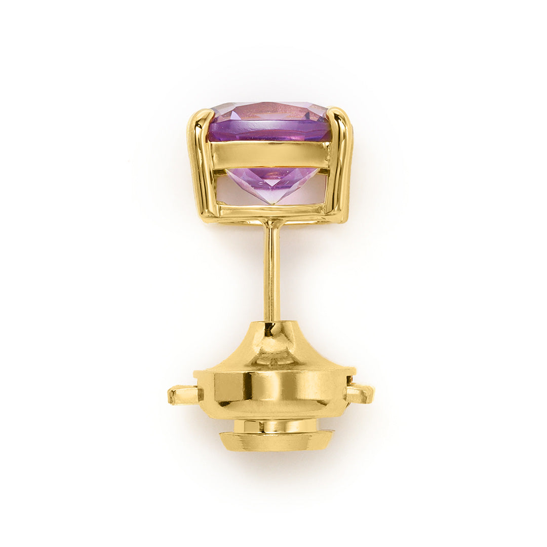 【即日発送】4カラーストーン シルバー925(K20イエローゴールドコーティング)ブローチ・セラム