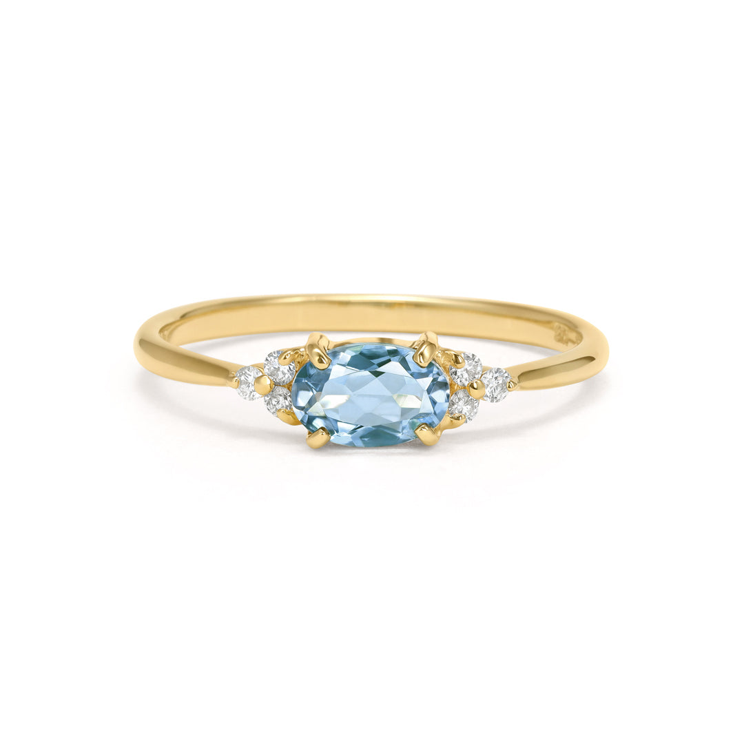 ビズー公式】アクアマリン ダイヤモンド K18(18金) PTリング・フラヴィ ビズー公式】アクアマリン ダイヤモンド K18(18金) PTリング・フラヴィ