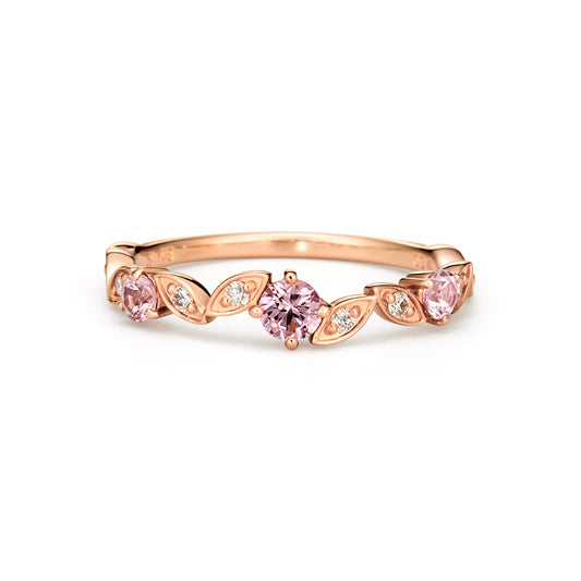 シャンパンガーネット K10/K18リング・リエール