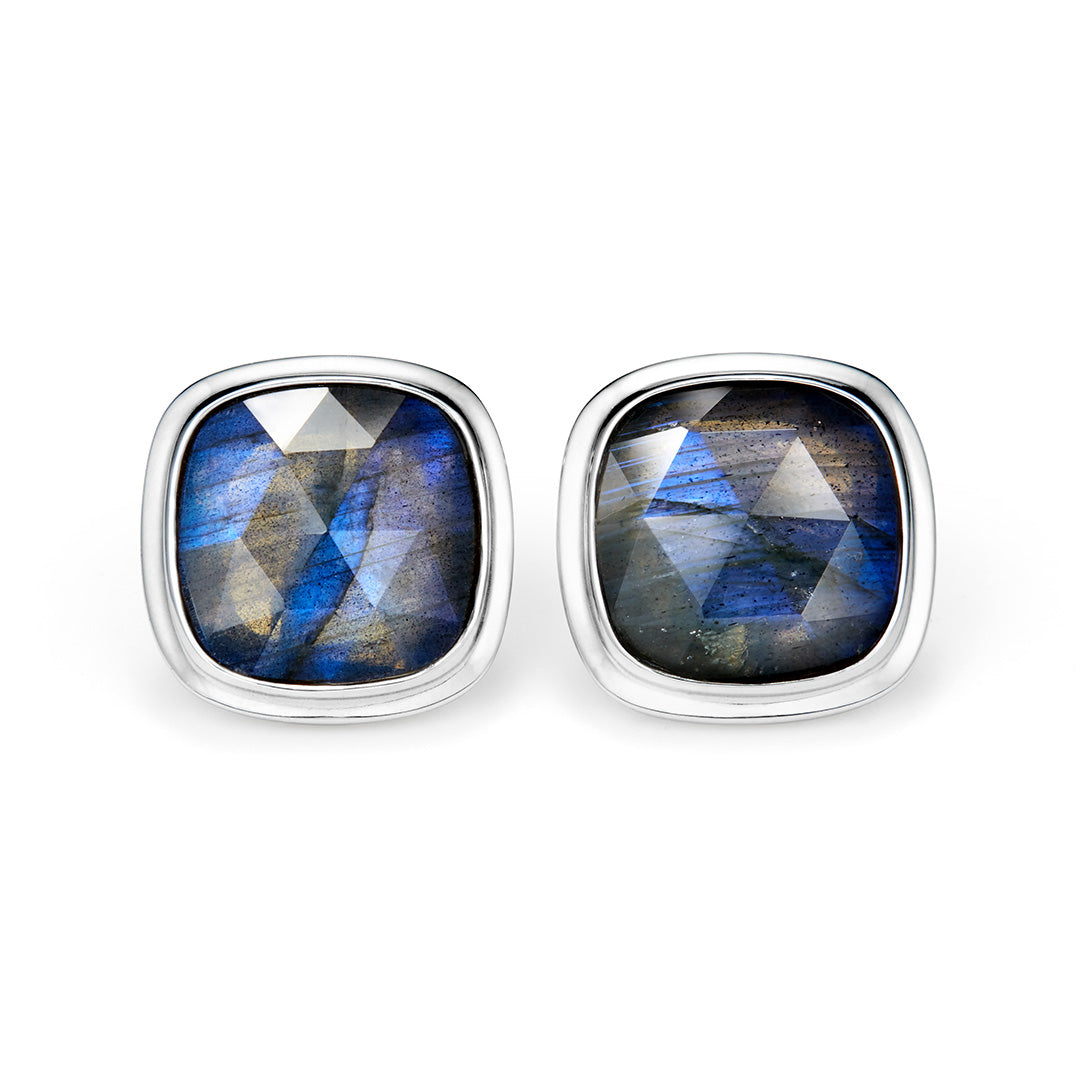 【即日発送】3カラーストーン SV925 ピアス(両耳)・ジオメア