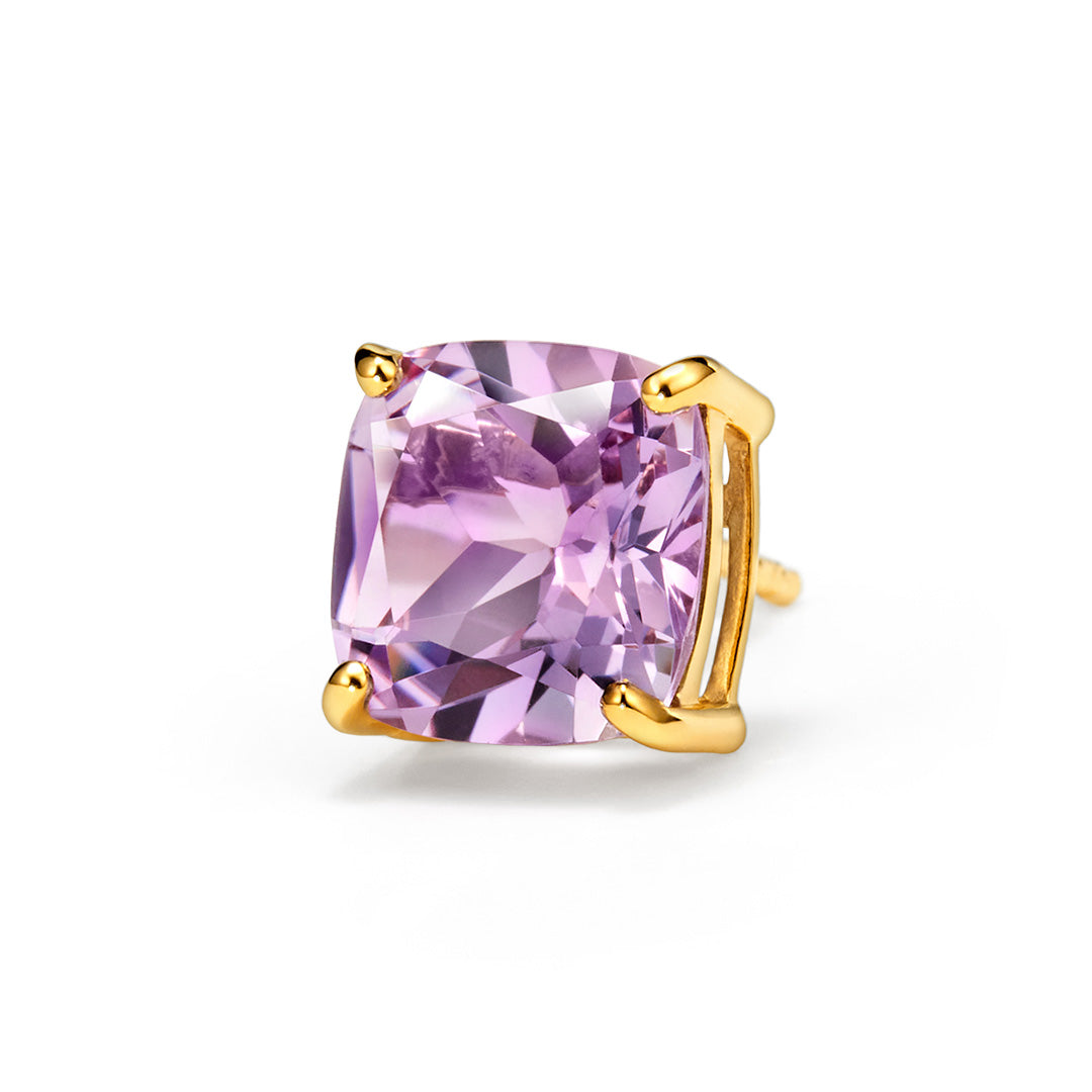 【即日発送】アメジスト シルバー925/K18ピアス(片耳)・セラムL