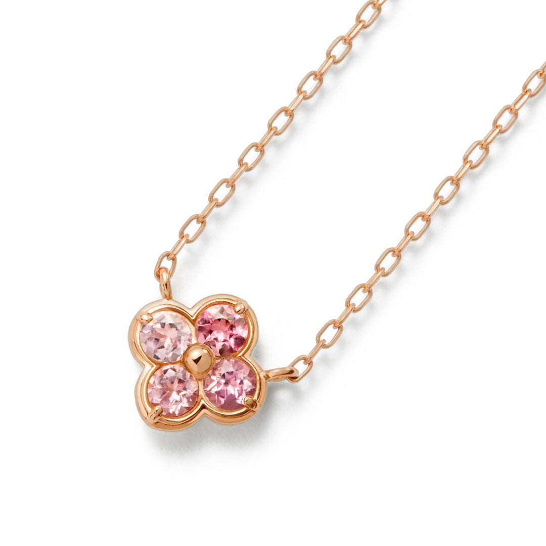 即日発送】ピンクトルマリン K10/K18 ネックレス・アナイス