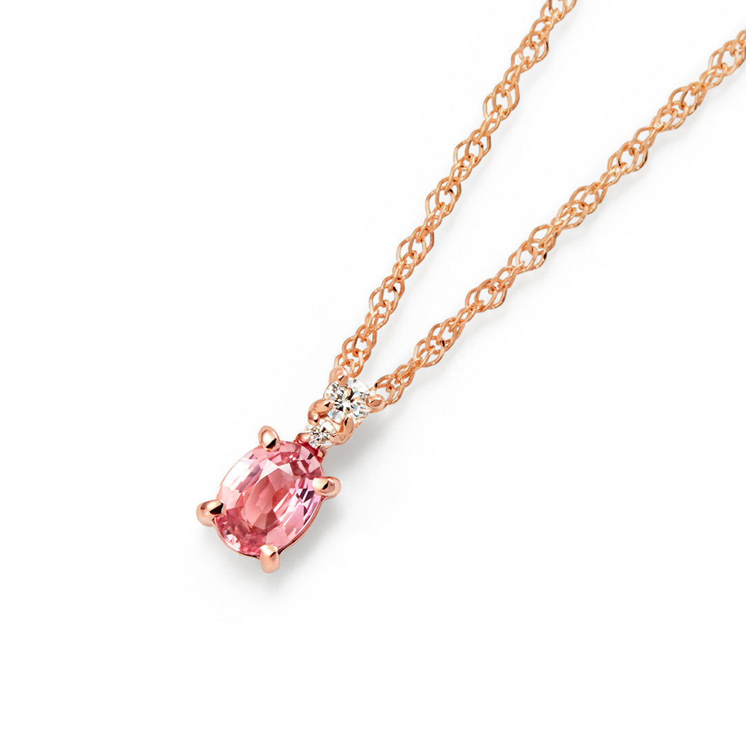 【店舗限定】パパラチアサファイア K18ネックレス・カルムナーレ