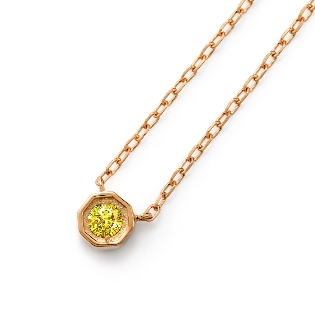 イエローダイヤモンド K18/PTネックレス・アン