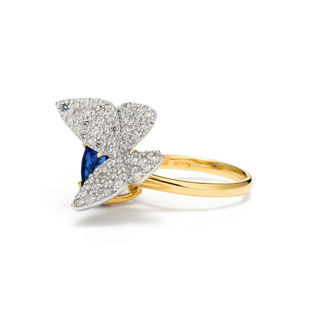 【店舗限定】タンザナイト K18/PT リング・ブーケパピヨンプリンシパル