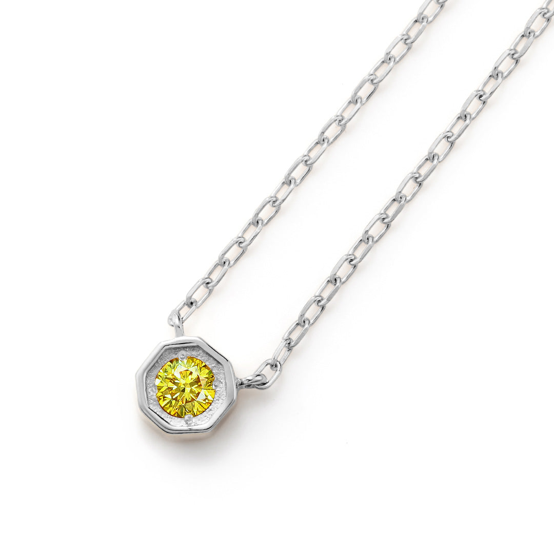 イエローダイヤモンド K18/PTネックレス・アン