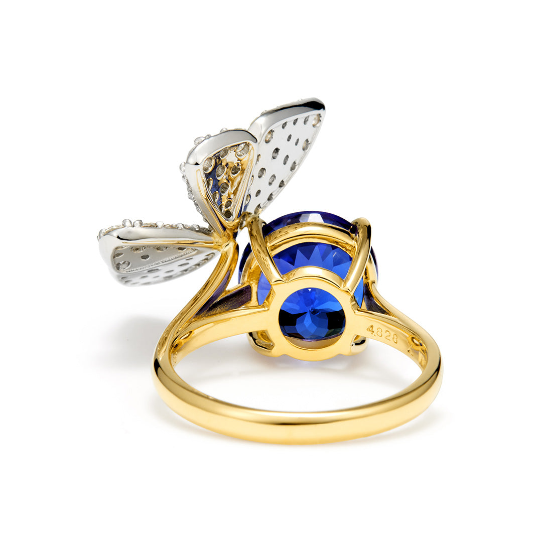 【店舗限定】タンザナイト K18/PT リング・ブーケパピヨンプリンシパル