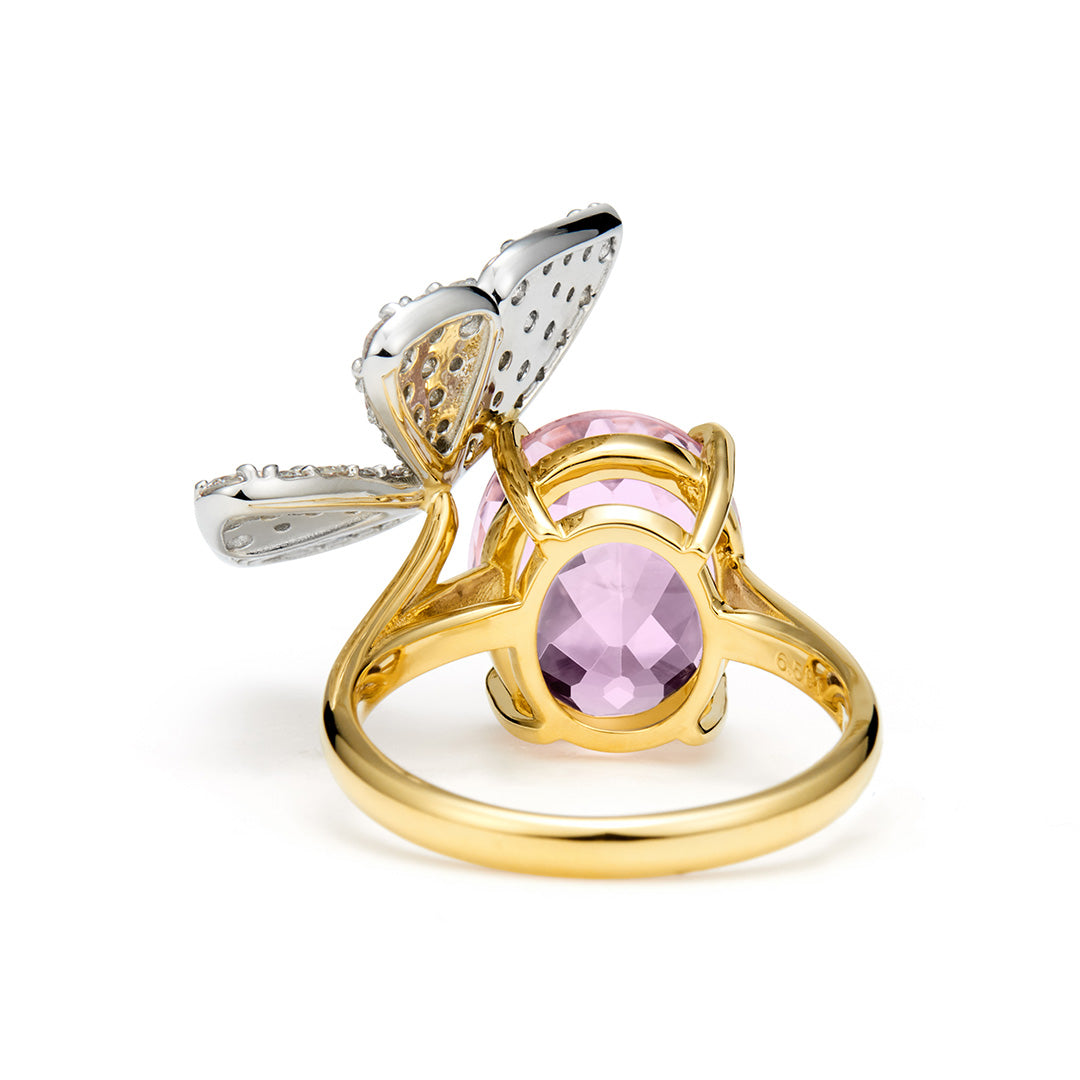 【店舗限定】クンツァイト K18/PT リング・ブーケパピヨンプリンシパル