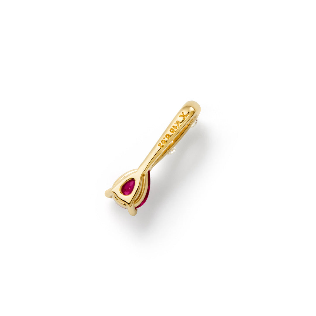 【即日発送・オンラインストア6点限定】ルビー K10ペンダントトップ・アクサンテール