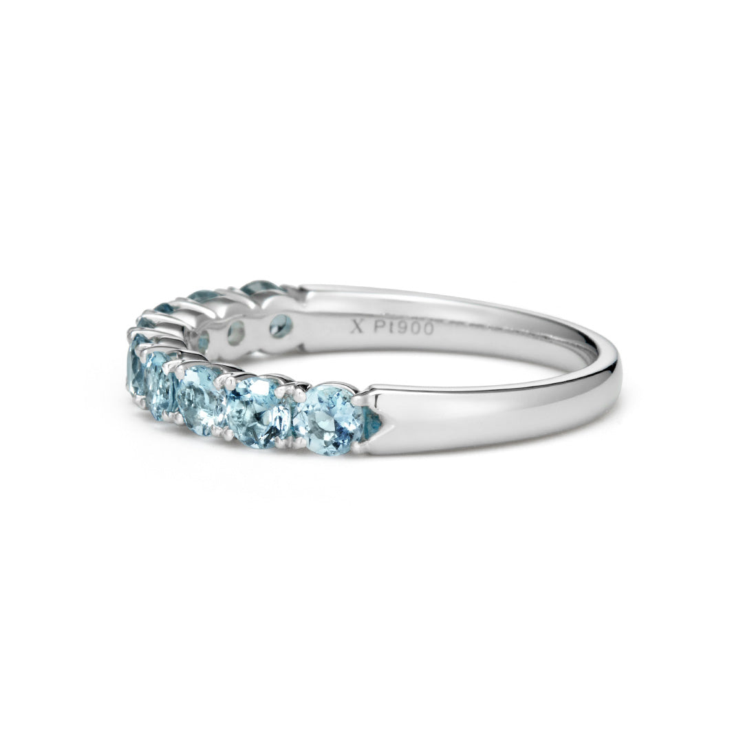 アクアマリン K10/K18/PTリング・エマL